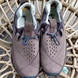 Smartwool Brown Slip-On Loafers with Perforated Design